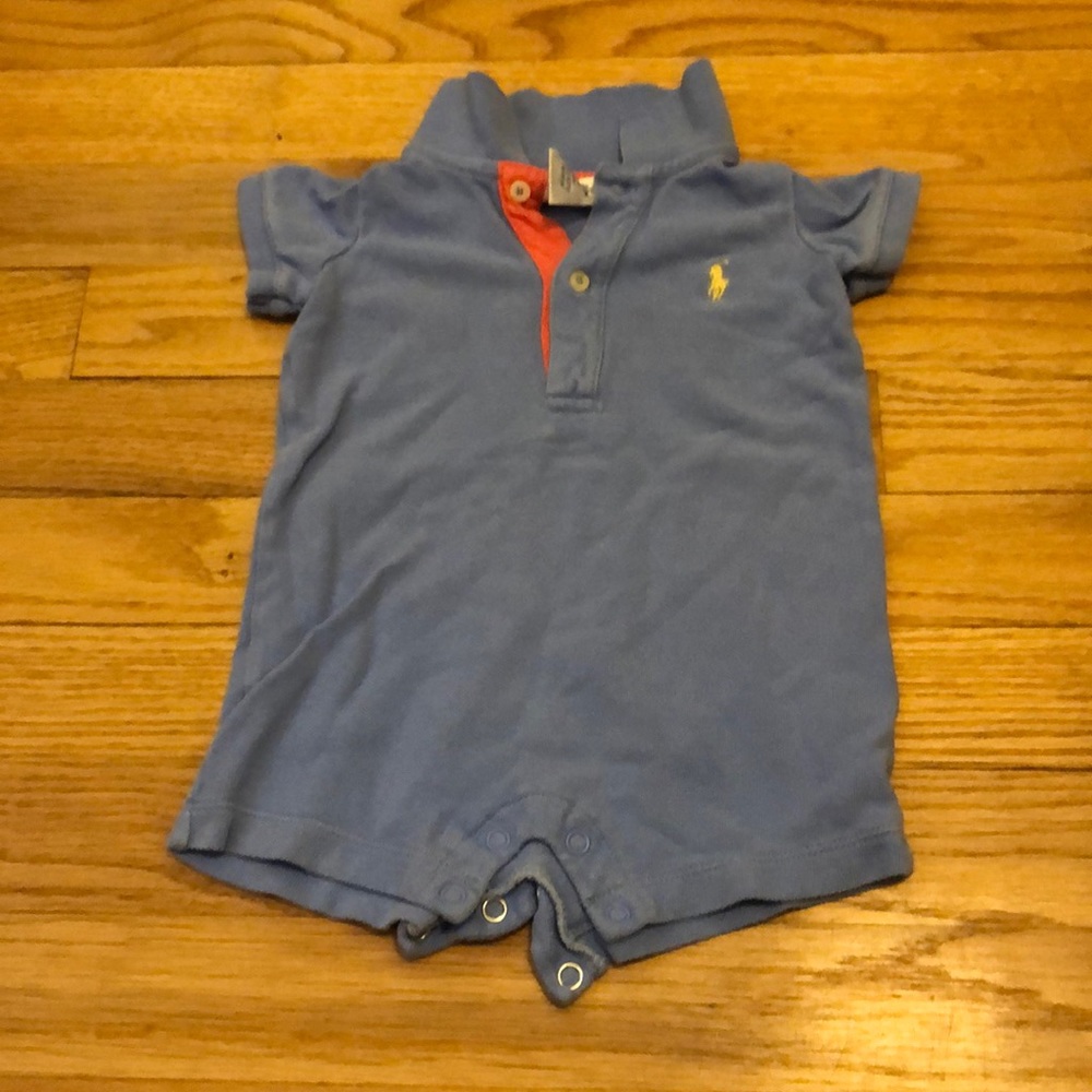Light blue Ralph Lauren summer 3m baby romper